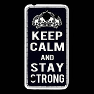 Coque Huawei Y550 Keep Calm Stay strong Noir