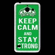 Coque Huawei Y550 Keep Calm Stay strong Vert