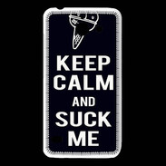 Coque Huawei Y550 Keep Calm Suck me Noir