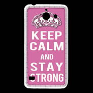 Coque Huawei Y550 Keep Calm Stay strong Rose