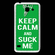 Coque Huawei Y550 Keep Calm Suck me Vert