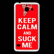 Coque Huawei Y550 Keep Calm Suck me Rouge