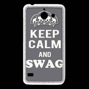 Coque Huawei Y550 Keep Calm Swag Gris