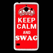 Coque Huawei Y550 Keep Calm Swag Rouge