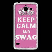 Coque Huawei Y550 Keep Calm Swag Rose
