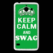 Coque Huawei Y550 Keep Calm Swag Vert