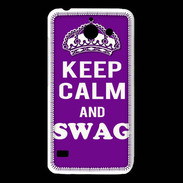 Coque Huawei Y550 Keep Calm Swag Violet