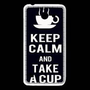 Coque Huawei Y550 Keep Calm Take a cup Noir