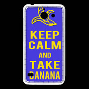 Coque Huawei Y550 Keep Calm Take Banana Bleu
