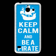 Coque Huawei Y550 Keep Calm Be a Pirate Cyan