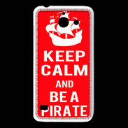 Coque Huawei Y550 Keep Calm Be a Pirate Rouge