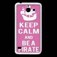 Coque Huawei Y550 Keep Calm Be a Pirate Rose