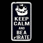 Coque Huawei Y550 Keep Calm Be a Pirate Noir