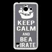 Coque Huawei Y550 Keep Calm Be a Pirate Gris