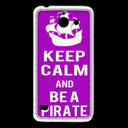 Coque Huawei Y550 Keep Calm Be a Pirate Violet