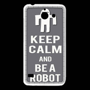 Coque Huawei Y550 Keep Calm Be a Robot Gris