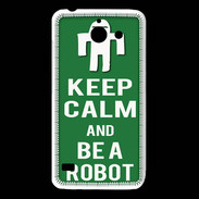 Coque Huawei Y550 Keep Calm Be a Robot Vert