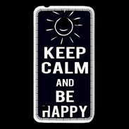 Coque Huawei Y550 Keep Calm Be Happy Noir