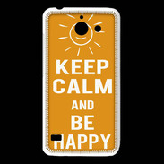 Coque Huawei Y550 Keep Calm Be Happy Orange