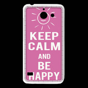 Coque Huawei Y550 Keep Calm Be Happy Rose