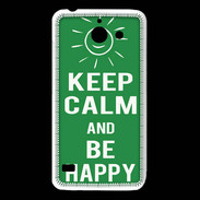 Coque Huawei Y550 Keep Calm Be Happy Vert