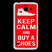 Coque Huawei Y550 Keep Calm Buy Shoes Rouge
