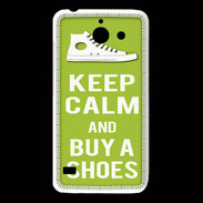 Coque Huawei Y550 Keep Calm Buy Shoes Vert Pomme