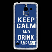 Coque Huawei Y550 Keep Calm Drink Champagne Bleu