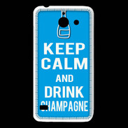 Coque Huawei Y550 Keep Calm Drink champagne Cyan