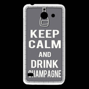 Coque Huawei Y550 Keep Calm Drink champagne Gris