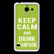 Coque Huawei Y550 Keep Calm Drink champagne Vert pomme