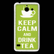 Coque Huawei Y550 Keep Calm Drink Tea Vert pomme