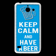 Coque Huawei Y550 Keep Calm Have a beer Cyan
