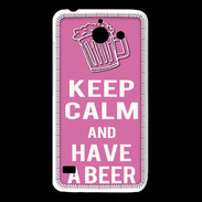 Coque Huawei Y550 Keep Calm Have a beer Rose