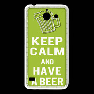Coque Huawei Y550 Keep Calm Have a beer Vert pomme