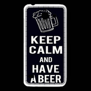 Coque Huawei Y550 Keep Calm Have a beer Noir
