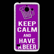Coque Huawei Y550 Keep Calm Have a beer Violet