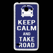 Coque Huawei Y550 Keep Calm Take road Bleu