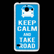 Coque Huawei Y550 Keep Calm Take Road Cyan