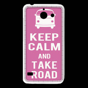 Coque Huawei Y550 Keep Calm Take Road Rose
