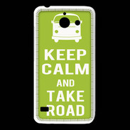 Coque Huawei Y550 Keep Calm Take road Vert pomme