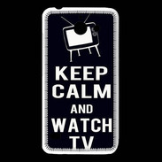 Coque Huawei Y550 Keep Calm Watch TV Noir