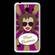 Coque Huawei Y550 Miss business Chatain