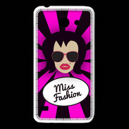 Coque Huawei Y550 Miss Fashion Brune