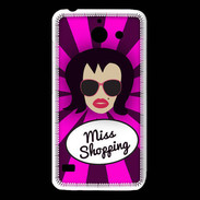 Coque Huawei Y550 Miss Shopping Brune