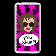 Coque Huawei Y550 Miss Shopping Chatain