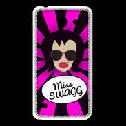 Coque Huawei Y550 Miss Swag Brune