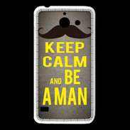 Coque Huawei Y550 Keep Calm Be a Man Gris