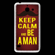 Coque Huawei Y550 Keep Calm Be a Man Rouge
