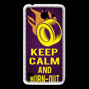 Coque Huawei Y550 Keep Calm and Burn Out violet
